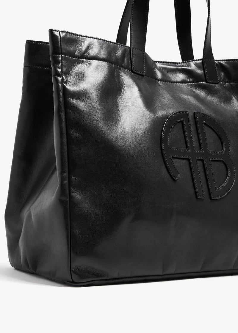 トートバッグ ANINE BING FW25 ANINE BING Bags.. Black (A133087 000) Anine Bing Black Leather Kate Tote Bag – BALTINI
