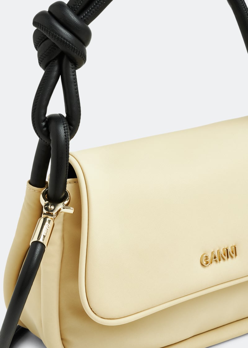 Ganni Knot flap over bag for Women - Beige in Bahrain