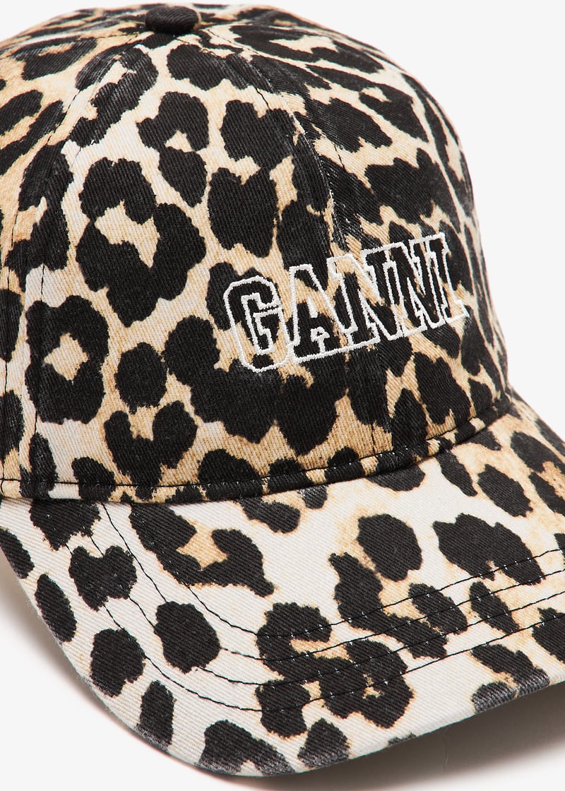 Ganni Logo cap for Women - Animal Printed in UAE | Level Shoes