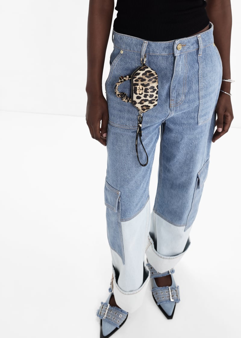【関税無】GANNI チェック ナノ GANNI ボウバッグ チャーム Ganni Nano GANNI Bou bag charm for Women - Animal Printed in