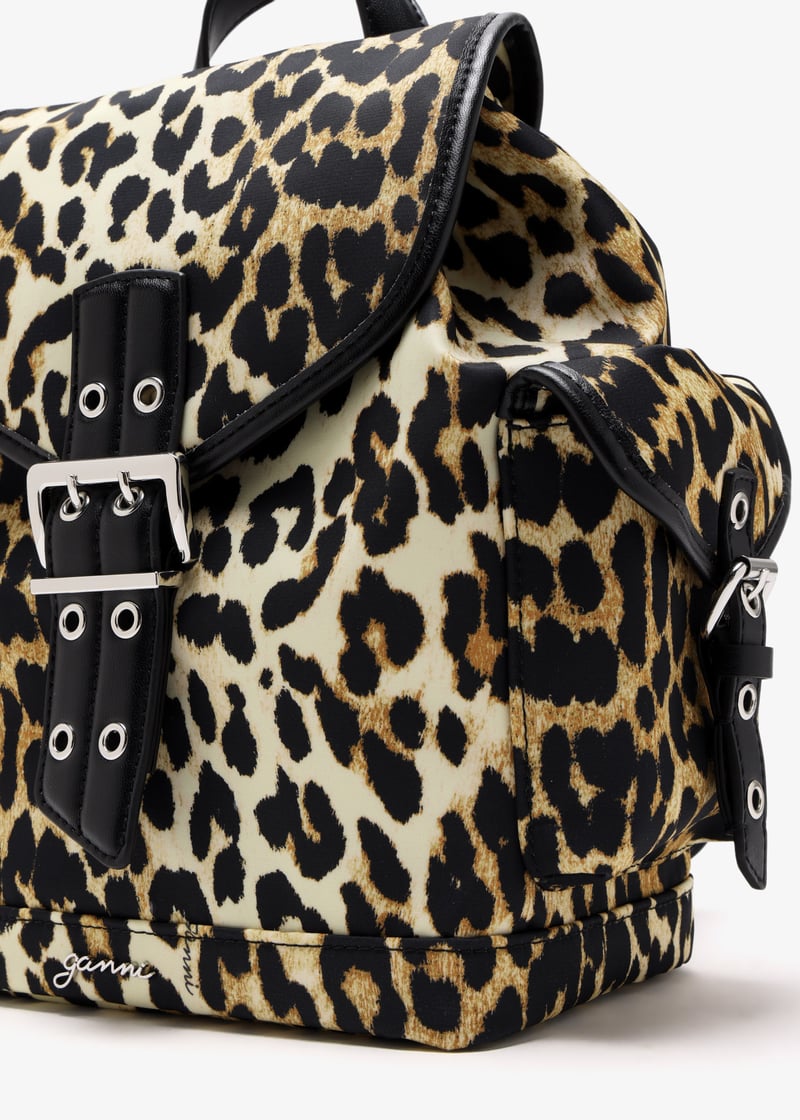 Ganni Small Bucky backpack for Women - Animal Printed in UAE