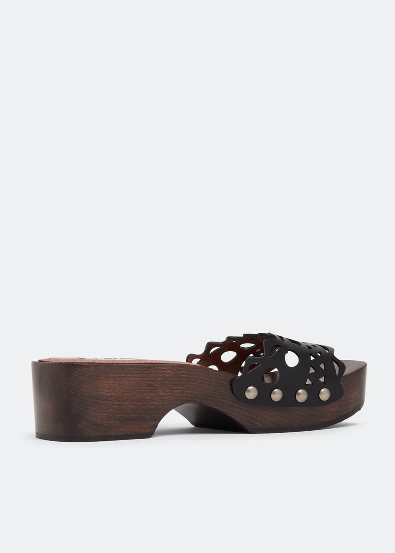 【関税込み】ALAIA ブラック Vienne クロッグ Alaïa Black Vienne Wooden Clogs In 999 Noir | ModeSens