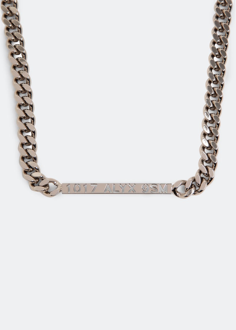★ALYX★ l Buckle Necklace Silver AAUJW0213OT01GRY0002 A 1017 ALYX 9SM | 2X CHAIN BUCKLE NECKLACE | JEWELLERY