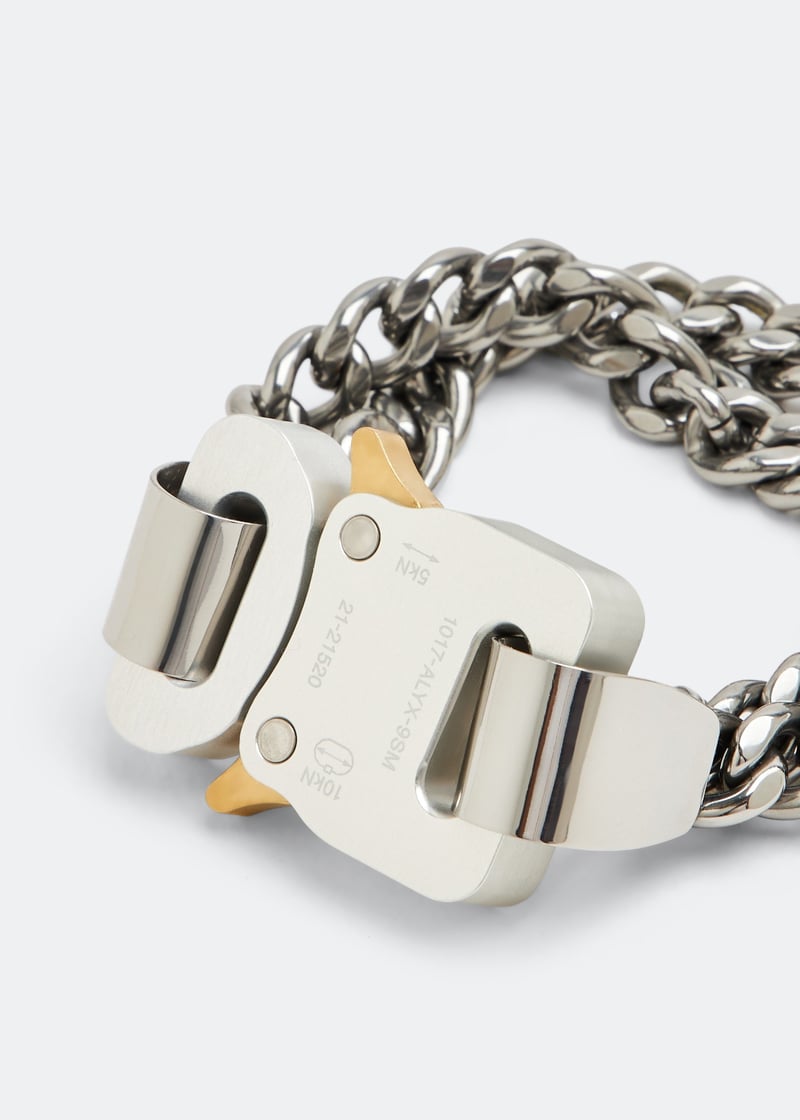 ★ALYX★ Double Chain Bracelet Silver AAUJW0216OT01GRY0002 MUSINSA | 1017 ALYX 9SM Double Chain Bracelet - Silver