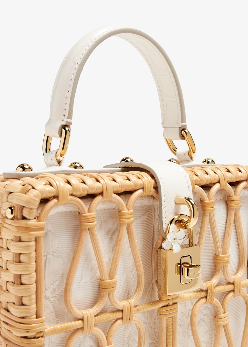 Dolce&Gabbana レザートリム ラタン ボックスバッグ Dolce&Gabbana Dolce Box handbag for Women - Beige in UAE