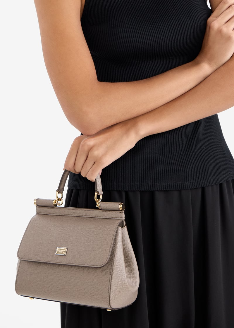 Dolce&Gabbana Medium Sicily handbag for Women - Taupe in
