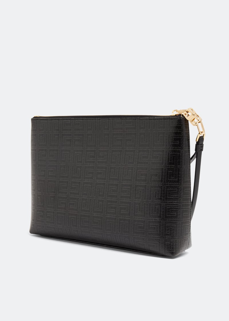 GIVENCHY BW00QC5YB4104 関税送料込 Givenchy 4G coated canvas large pouch for Women - Black in