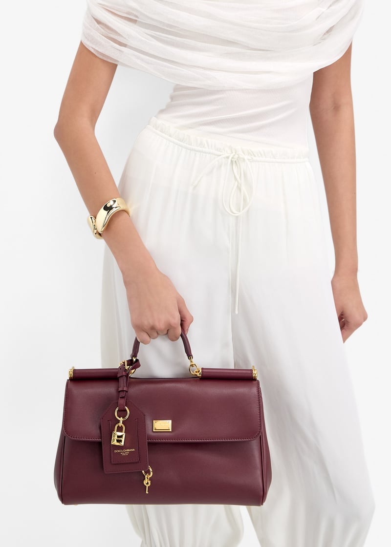 Dolce&Gabbana My Sicily handbag for Women - Burgundy in UAE
