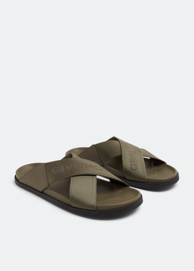 【関税込み】Givenchy カーキ G Plage サンダル Givenchy G Plage sandals for Men - Green in UAE | Level Shoes