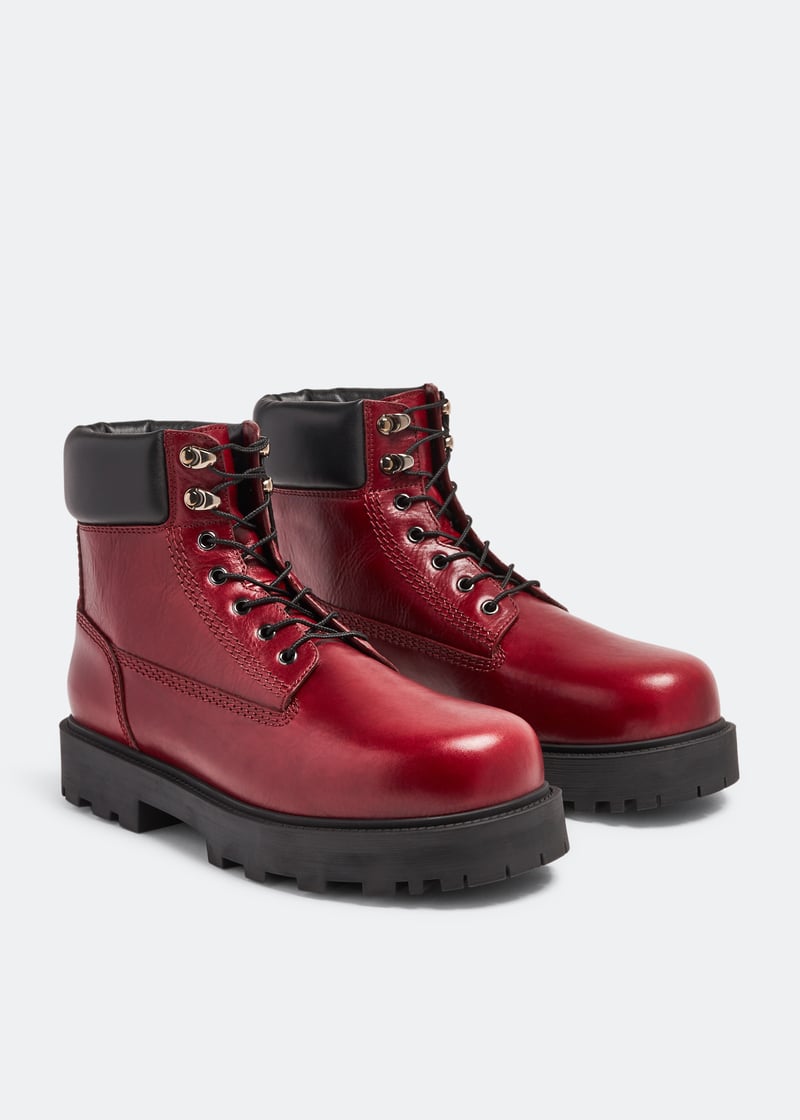 靴 SS2015 GIVENCHY Commando Boots Givenchy SS15 Contrast Lace Commando Boots - Ākaibu Store