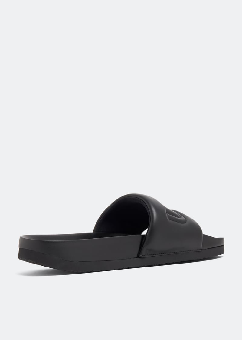 サンダル AMBUSH Men Sandals BMIC001 BLACK Ambush Quilted leather slide sandals for Men - Black in UAE