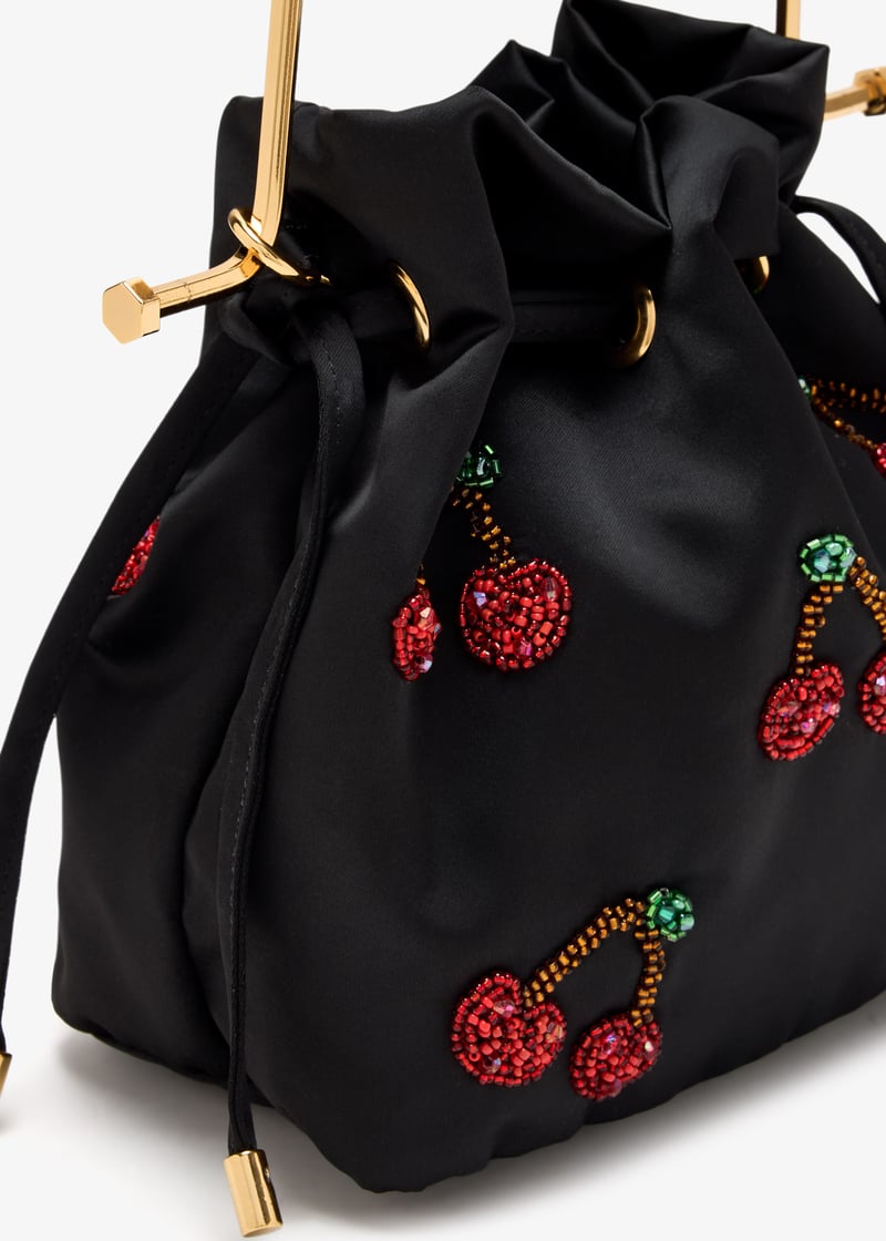 WAIWAI Rio Bel Cetim Cherry bag for Women - Black in UAE