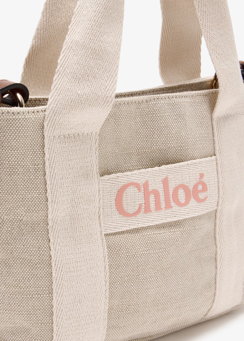 Chloé Canvas shoulder bag for Girl - Beige in Oman | Level Shoes