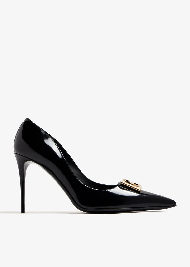 パンプス Dolce & Gabbana Black Patent Leather Pumps Dolce&Gabbana Calfskin leather pumps for Women - Black in