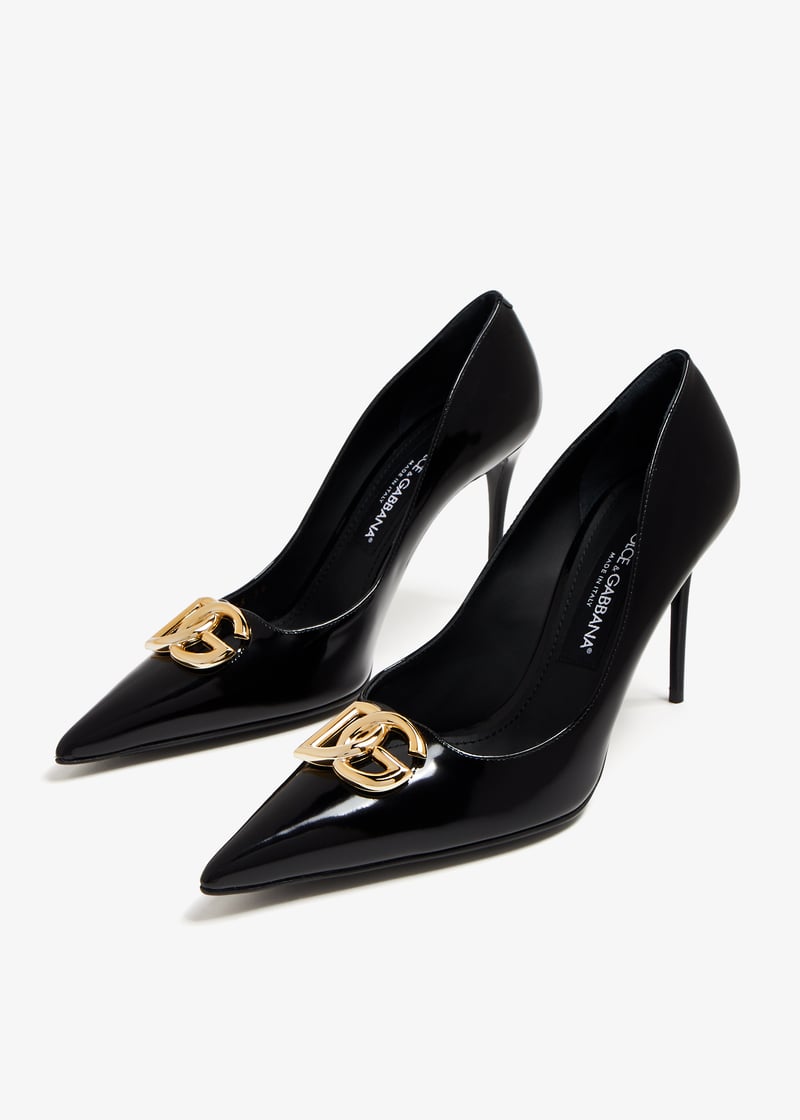 パンプス Dolce & Gabbana Black Patent Leather Pumps Dolce&Gabbana Calfskin leather pumps for Women - Black in