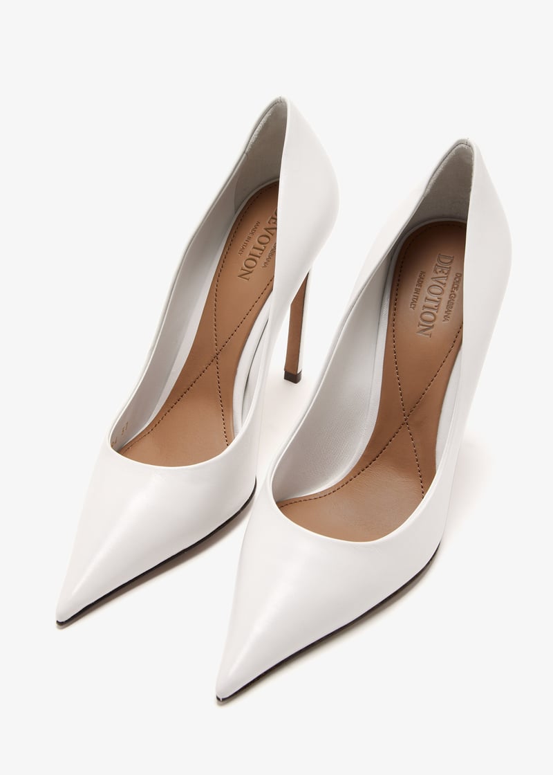 【DOLCE & GABBANA 】White Leather Devotion 75 Pumps Dolce&Gabbana Devotion pumps for Women - White in UAE