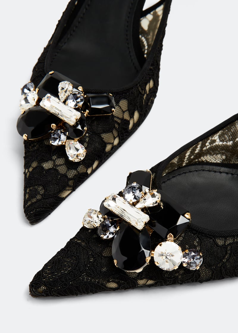 Dolce&Gabbana Lace slingback pumps for Women - Black in