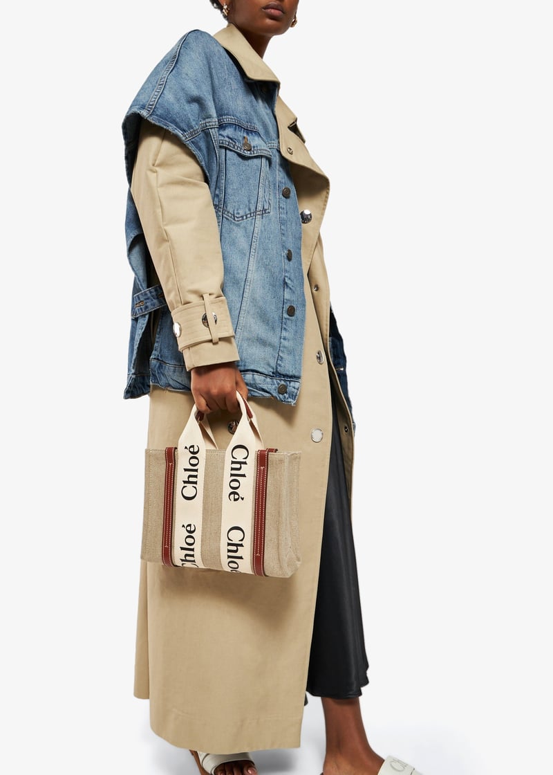Chloé Woody small tote bag for Women - Beige in Kuwait