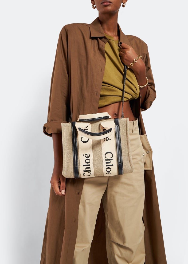【Chloe】WOODY SMALL TOTE◆CHC22AS397I26 Chloé Woody small tote bag for Women - Beige in UAE | Level