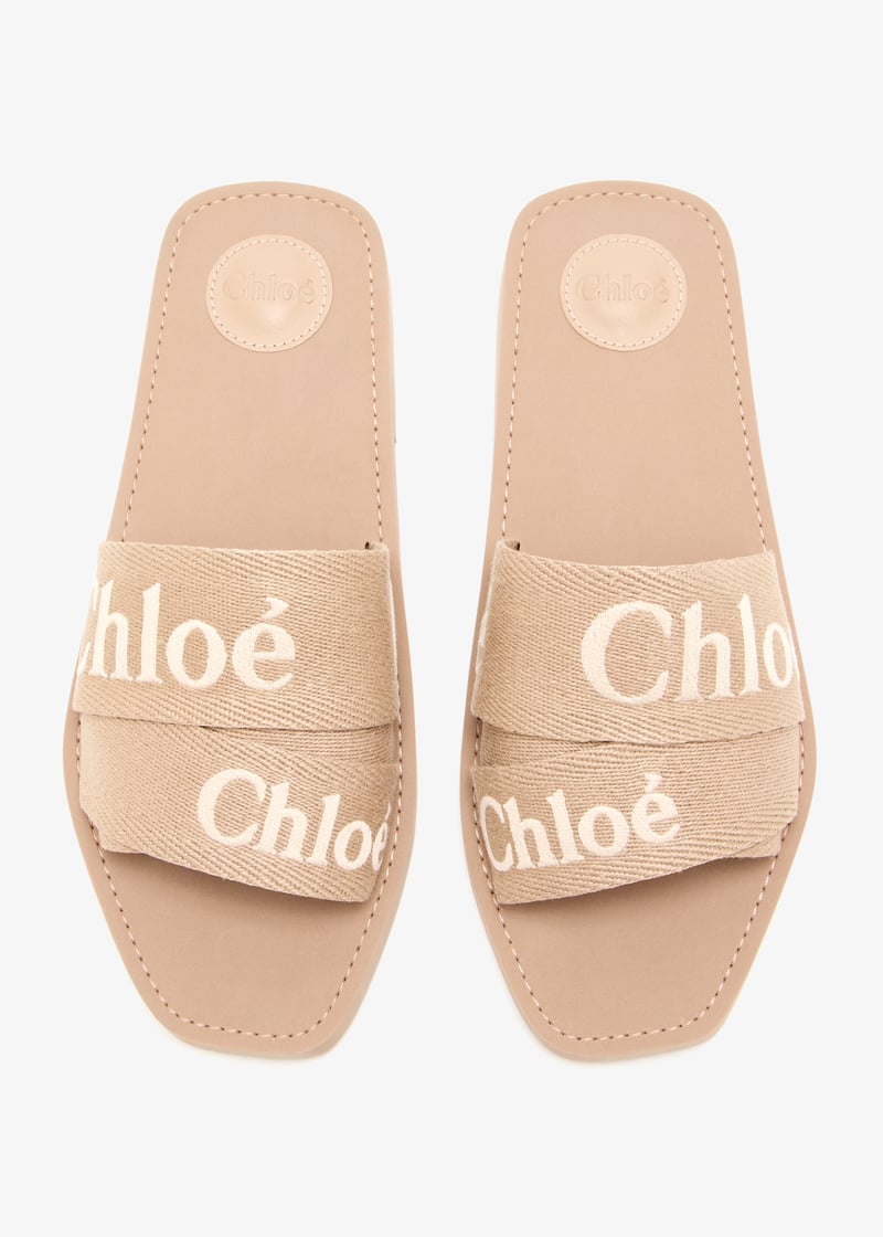 【Chloe】WOODY SLIDE◆CHC23U188EF Chloé Woody flat sandals for Women - Beige in Kuwait | Level