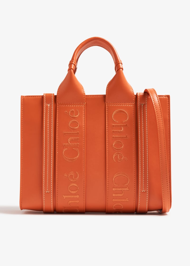 Chloé Woody small tote bag for Women - Orange in Qatar