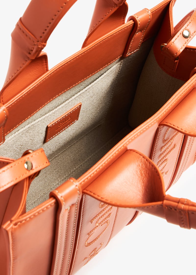 Chloé Woody small tote bag for Women - Orange in Qatar