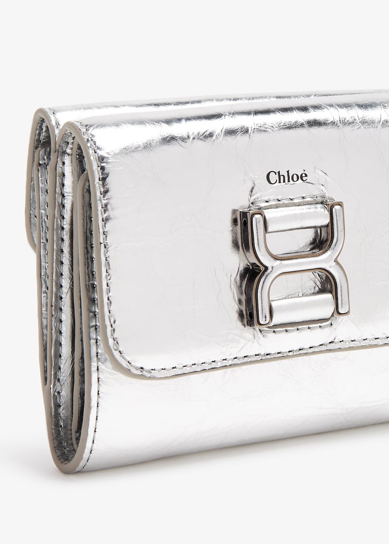 Chloé Small Marcie tri-fold wallet for Women - Silver in KSA