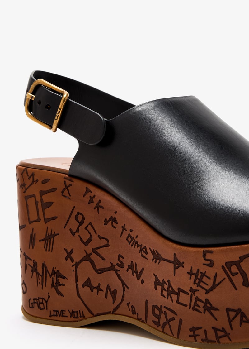 Chloé Maxime wedge sandals for Women - Black in UAE | Level