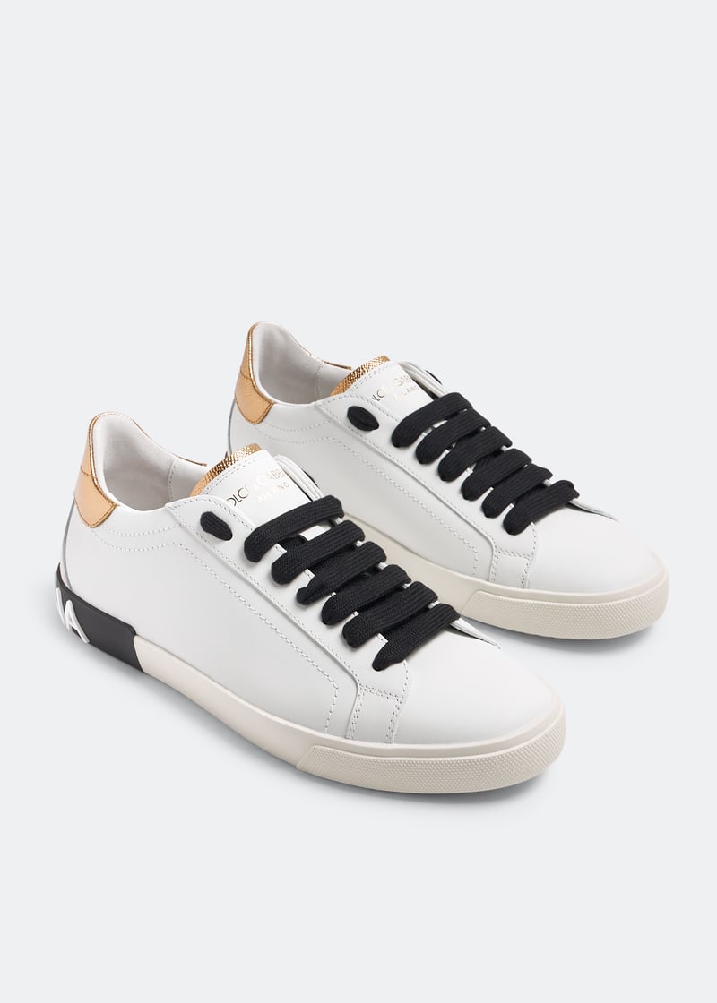 Dolce&Gabbana Portofino vintage calfskin sneakers for Women