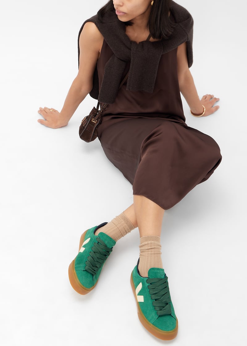 スニーカー Campo Bold Sneakers - Veja - Leather - Green Veja Campo Bold Sneakers | Anthropologie