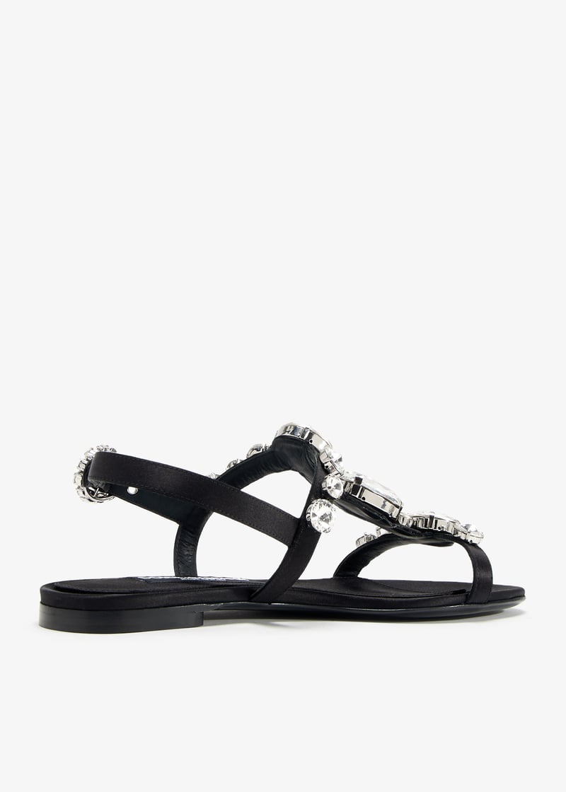 サンダル・ミュール DOLCE  GABBANA Women Sandals CQ0436AY32980999 Black Dolce & Gabbana Flat Slides Sandals CQ0436.AY329-80999 NERO