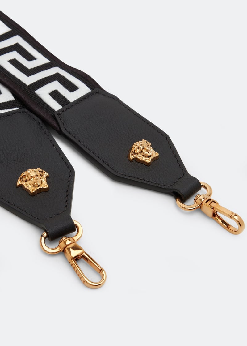 Versace Greca embroidered bag strap for Men - Black in Qatar