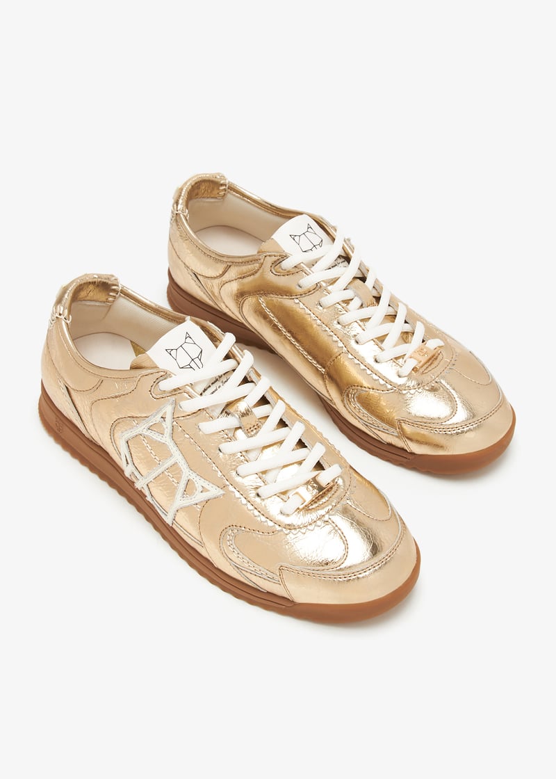 Naked Wolfe エクスポージャー クリンクル レザー ゴールド Naked Wolfe Exposure sneakers for Women - Gold in UAE