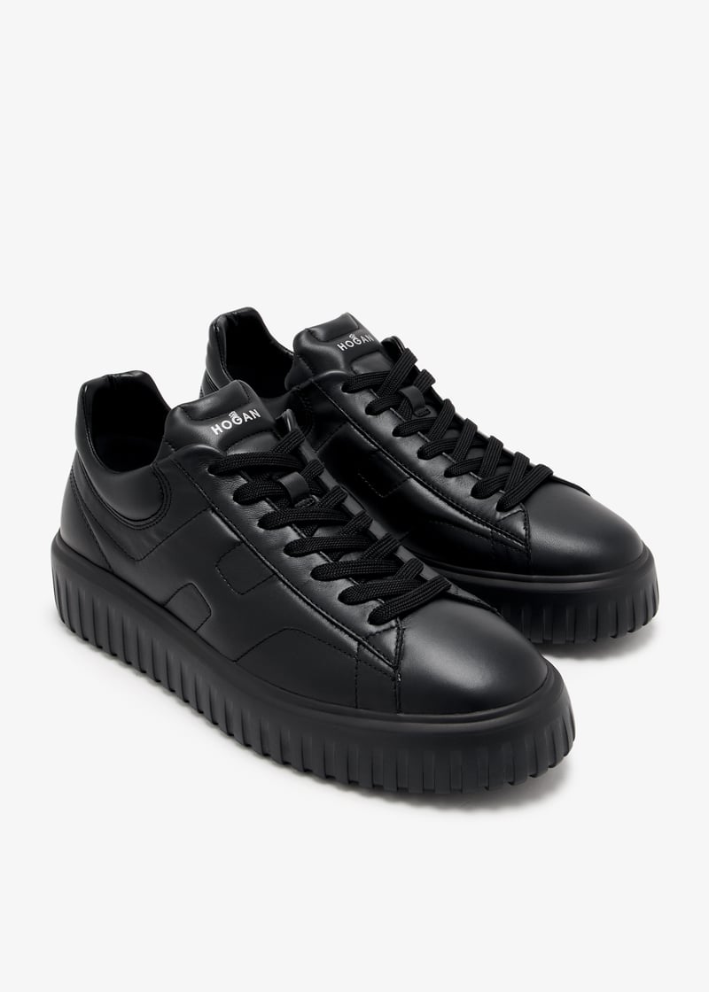 スニーカー HOGAN FW25 Hogan Sneakers Black (HXW6410EH41 UOU0353) Hogan H-Stripes sneakers for Men - Black in Qatar | Level Shoes