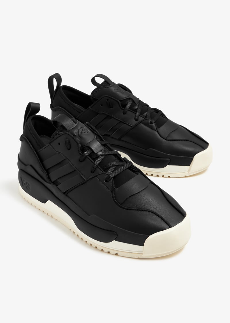 【送料&関税込】Y-3 Black Leather Sneakers - Unisex adidas Y-3 Country - Black | Free Shipping with adiClub