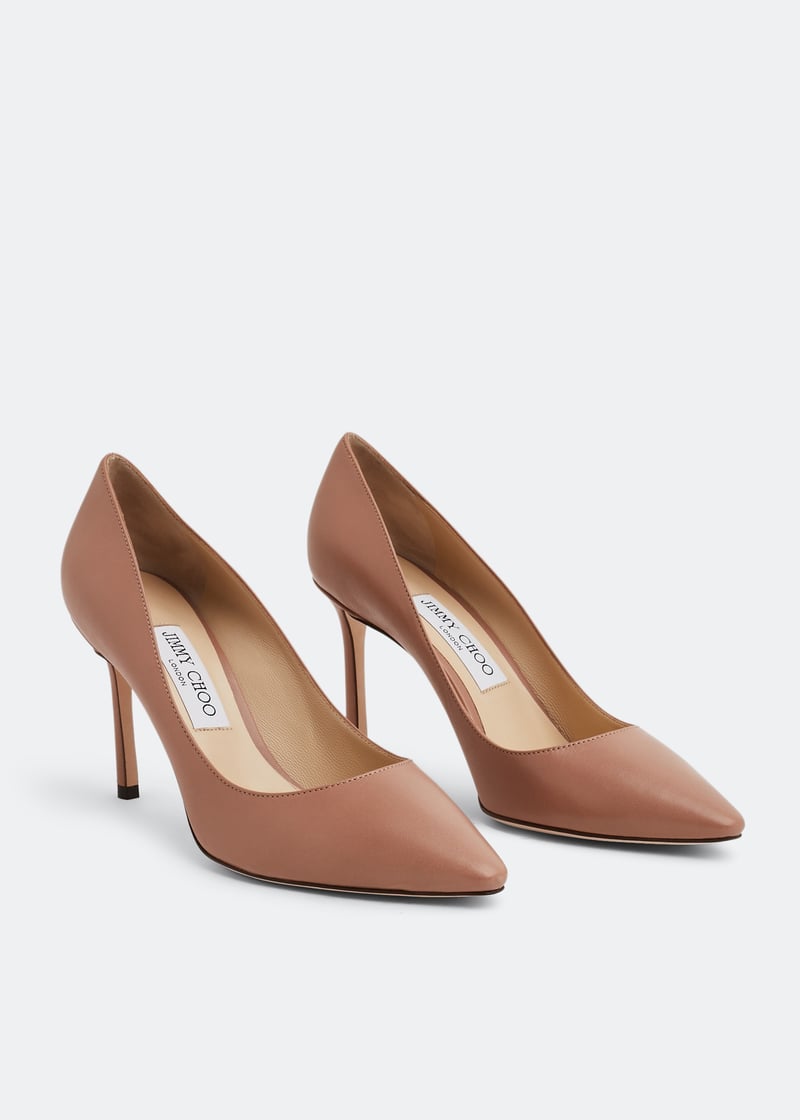 パンプス JIMMY CHOO Antiqued Pink Leather Romy 85 Pumps Jimmy Choo - Romy 85 leather pumps Jimmy Choo
