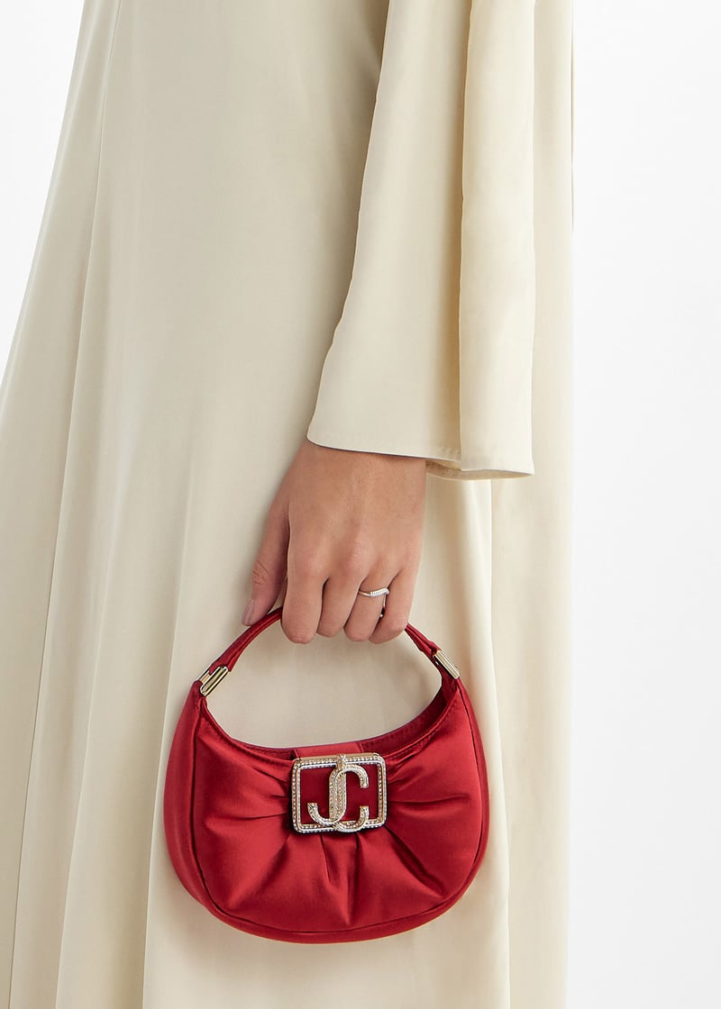 ジミーチュウ 「Edie Hobo Mini」バッグ 全3色 Edie Hobo Mini | 水绿色缎面迷你包| JIMMY CHOO