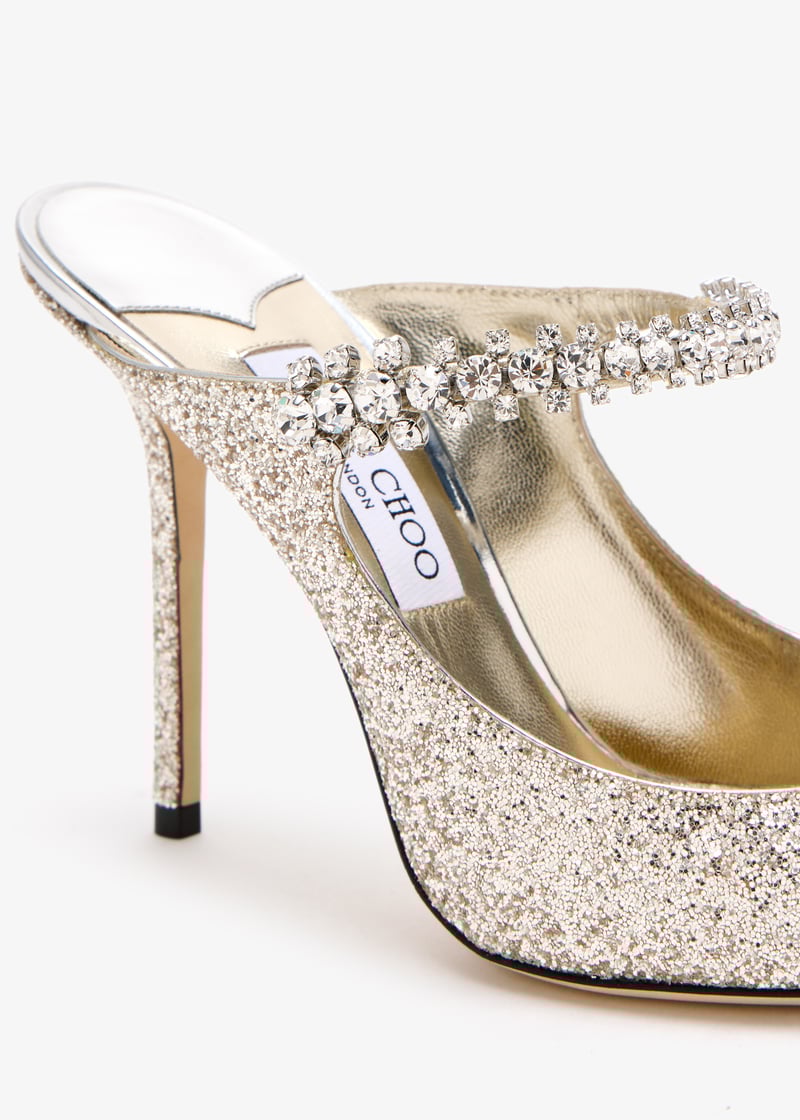 Jimmy Choo★BING100 ゴージャス クリスタルグリッター ミュール Jimmy Choo Bing 100mm Glitter Mules | Pink | FARFETCH CA