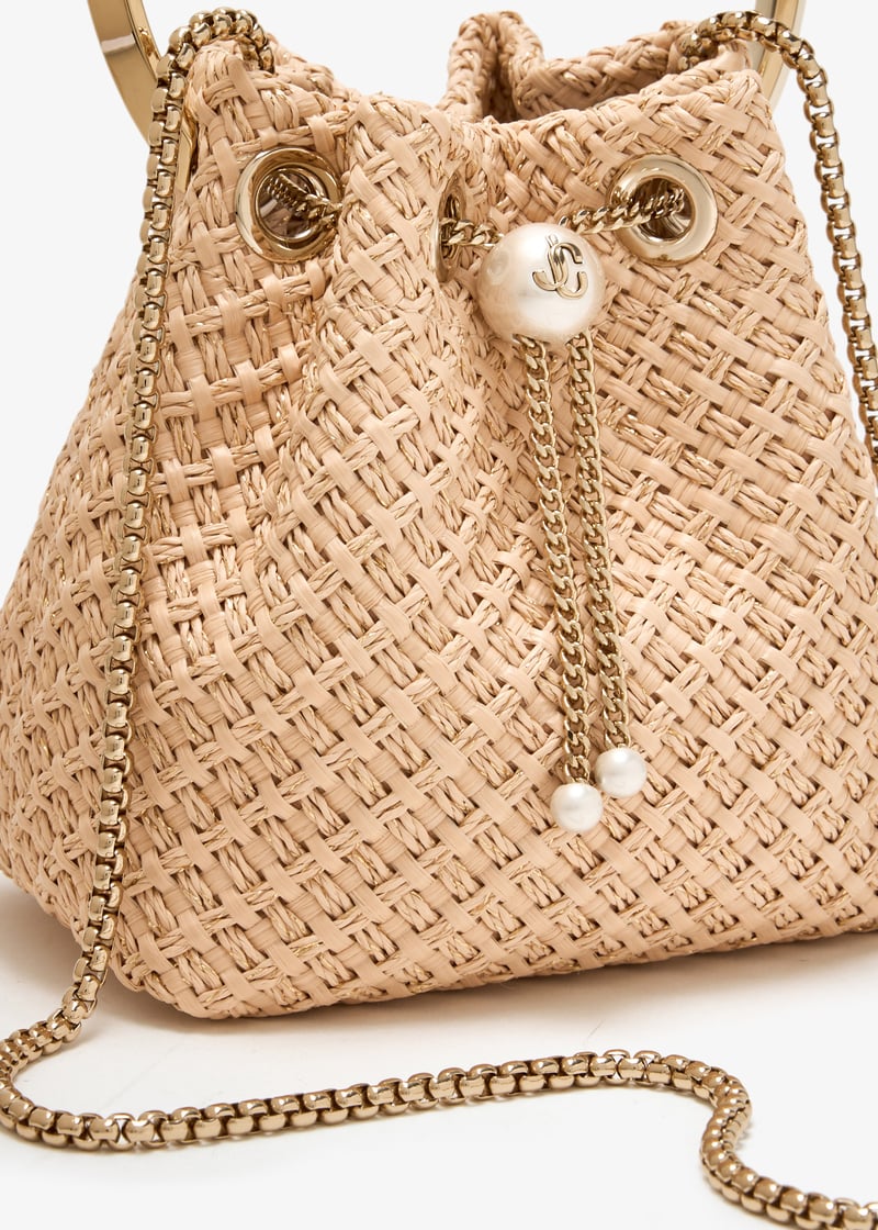 Jimmy Choo Bon Bon bucket bag for Women - Beige in UAE
