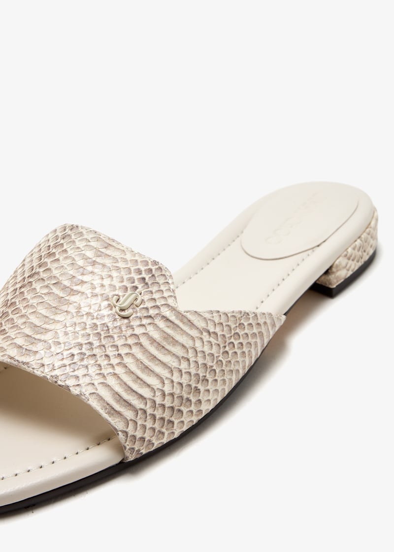 サンダル・ミュール Jimmy Choo Sandalo Dina Flat Dina Flat | Black Nappa Leather Crossover Slingback | JIMMY CHOO