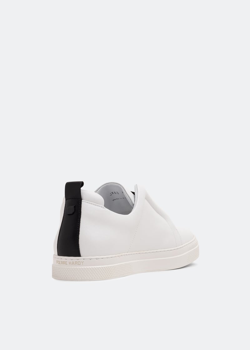 【PIERRE HARDY】SLIDER SNEAKERS SLIDER sneakers for women in black leather — PIERRE HARDY