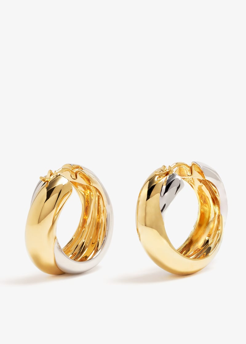 Missoma x Lucy Williams Chunky Entwine Hoop earrings for