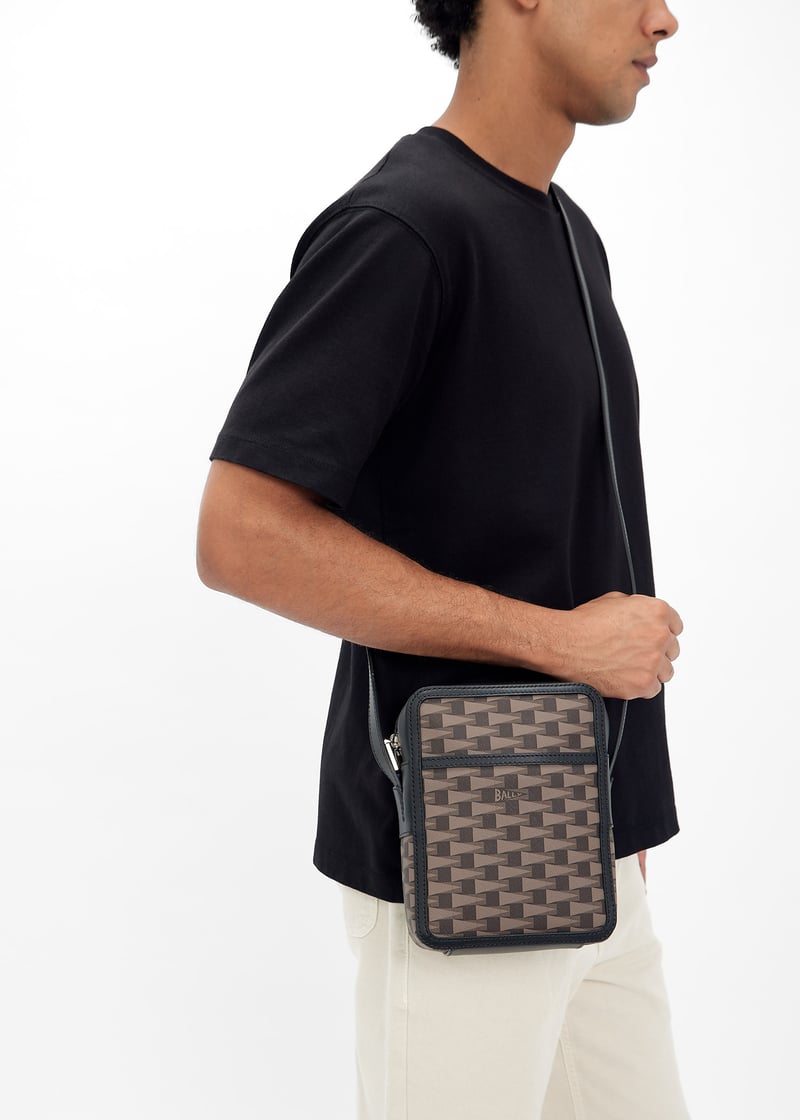 Bally Pennant Logo-printed crossbody bag for Men - Brown in