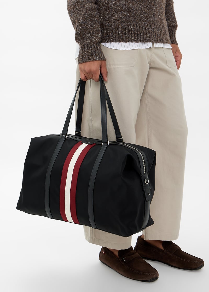 BALLY｜ (MAE03TNY286-U901P) Bally Code duffle bag for Men - Black in Oman | Level Shoes