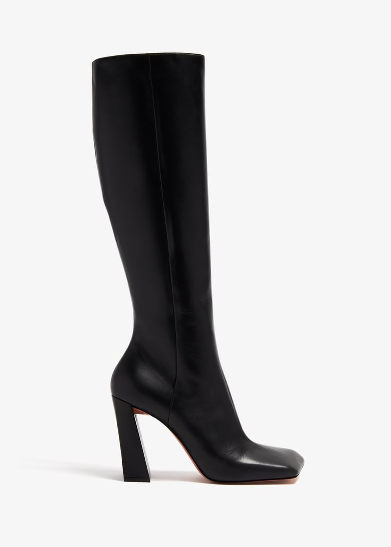 ミドルブーツ AMINA MUADDI Women Boots 12S357186HEI CROSTABLAC Black Leather boots AMINA MUADDI Black size 39 EU in Leather