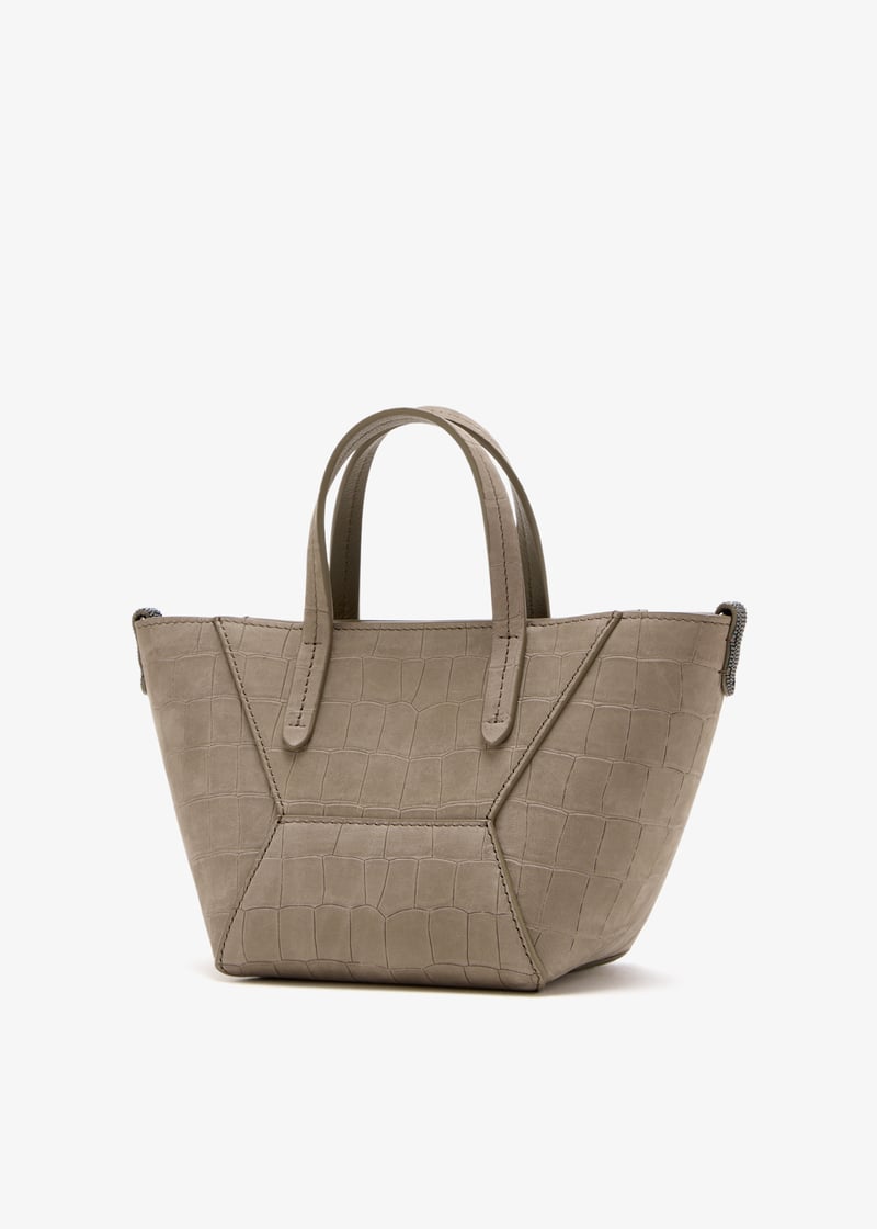 ハンドバッグ BRUNELLO CUCINELLI 'BC Duo' mini handbag Brown Brunello Cucinelli BC Duo Monili Mini Bag | Sendegaro US