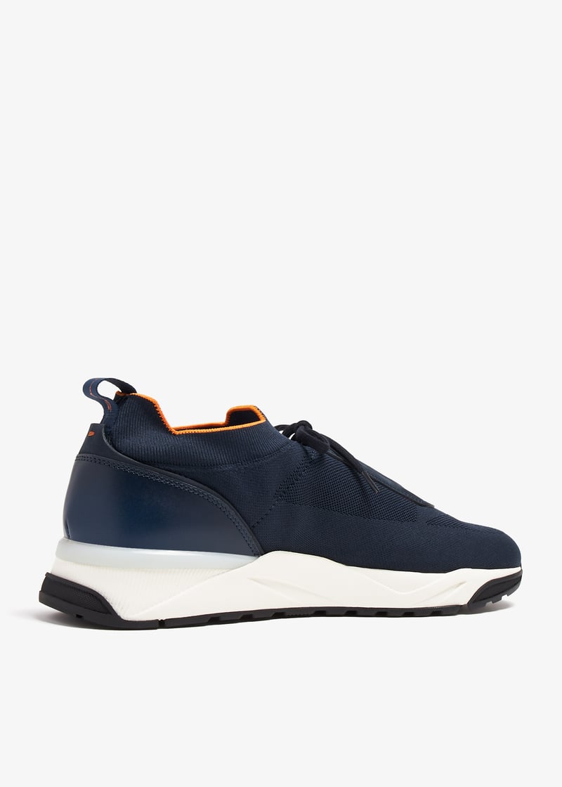 スニーカー SANTONI Men Sneakers MBCD21640BART RAUU60 BLUE Santoni Men's Textile Sneaker – Blue Salon