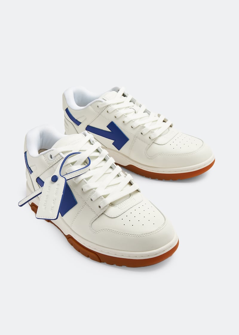OFF-WHITE | OOO OUT OF OFFICE CALF LEATHER SNEAKERS 白×緑 White - SchaferandweinerShops Jamaica - 'Out Of Office