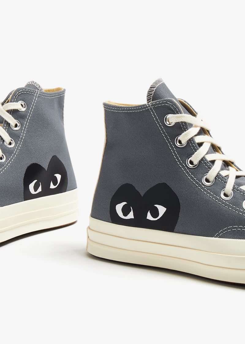 スニーカー COMME DES GARCONS Men Sneakers AZ K1221GREY Gray Comme des Garçons PLAY X Converse sneakers for ADULT-UNISEX