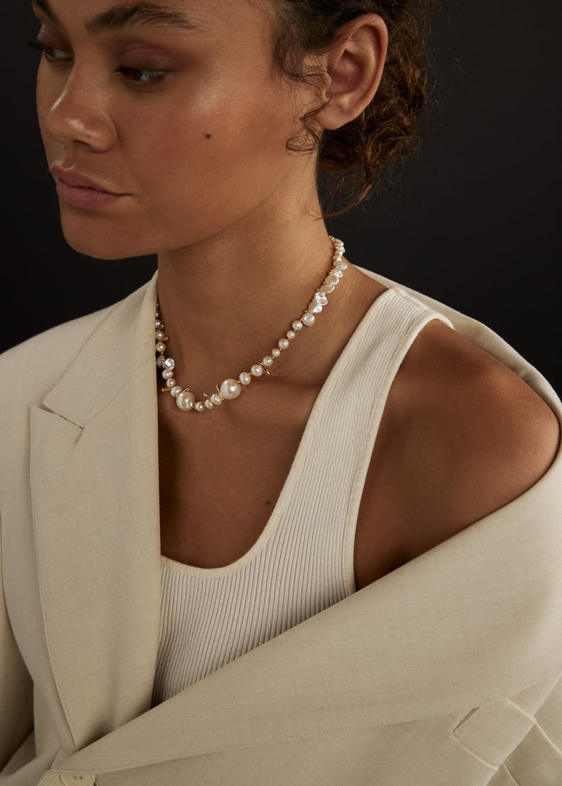 関税送料込【MISSOMA】Mixed Pearl Statement Beaded ネックレス 関税送料込【MISSOMA】Mixed Pearl Statement Beaded ネックレス